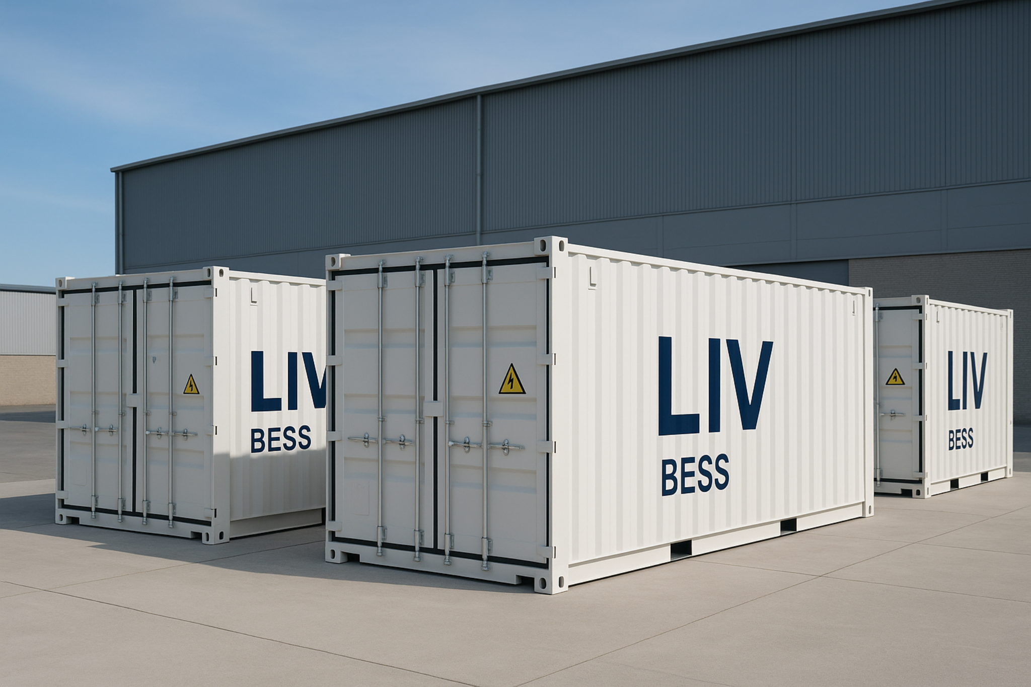 LIV BESS Containerlösung auf Industrie- und Gewerbestandort
