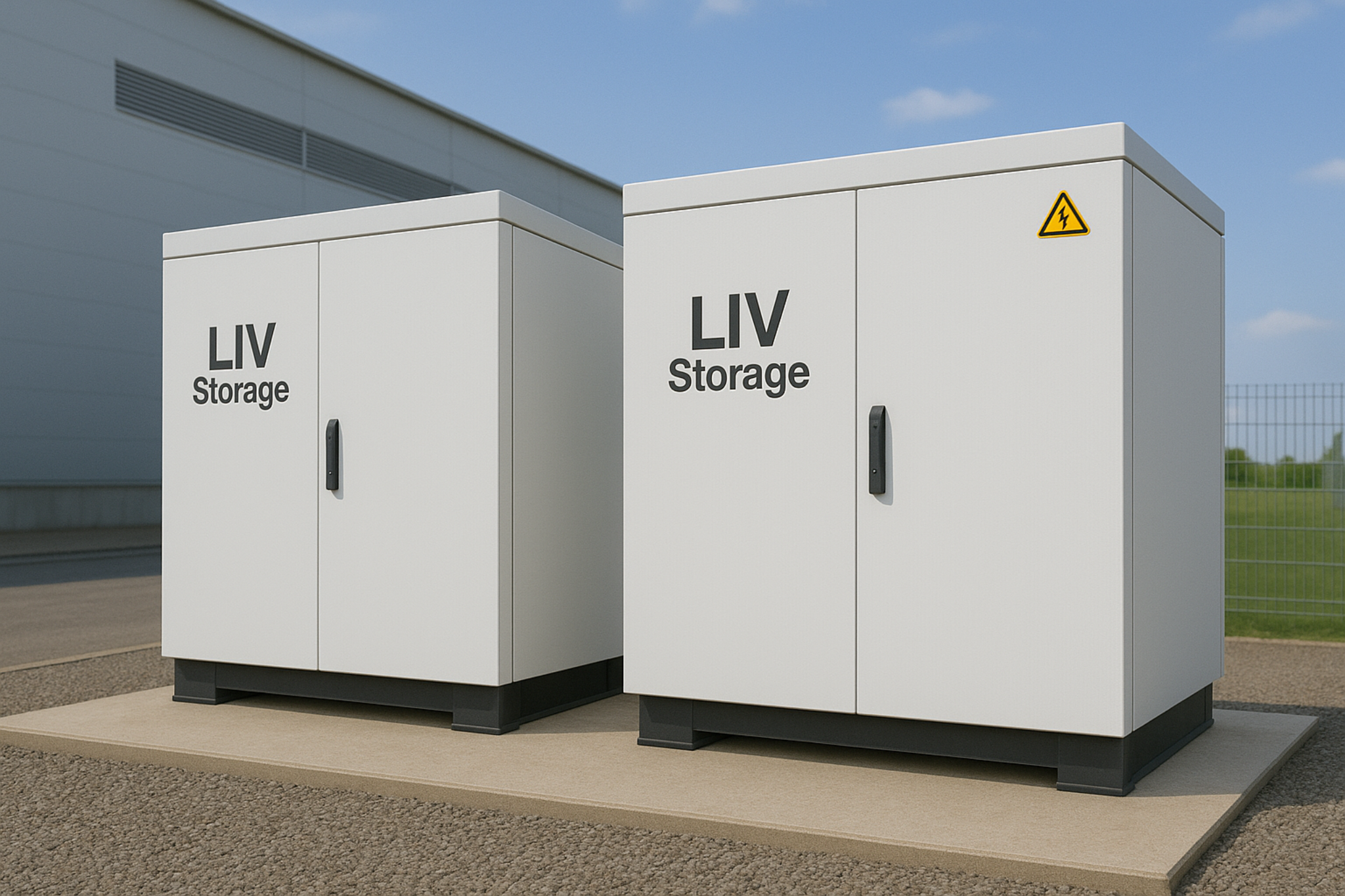 LIV Storage Kleinspeicher auf Industrie- und Gewerbefläche
